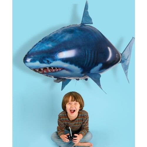 Remote Control Shark Toys Swimming Fish At Air RC Animal Toy Infrared RC Fly Air Balloons Clown Fish Toy Gifts Party Decor