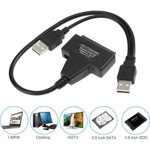 SATA Cable USB 2.0 to Sata Adapter for 2.5 /3.5 inch SSD Hard Disk Drive Converter Cable for PC Desktop Laptop Portable Adapter