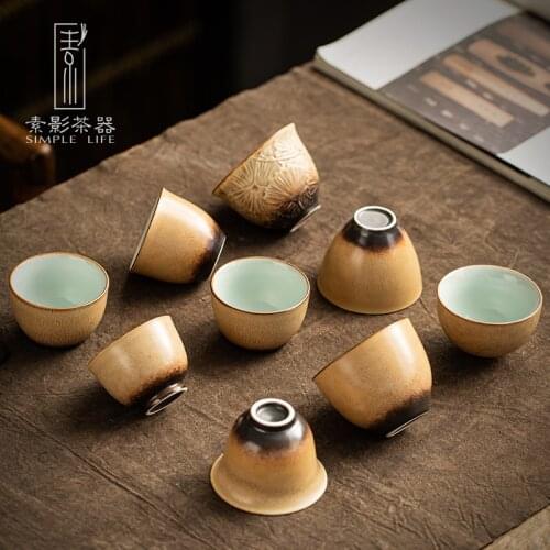 Guopin Japanese Style Ceramic Coffee Cup Porcelain Personal Single Pottery Tea Cups Drinkware Wine Mug Water Mugs Wholesale