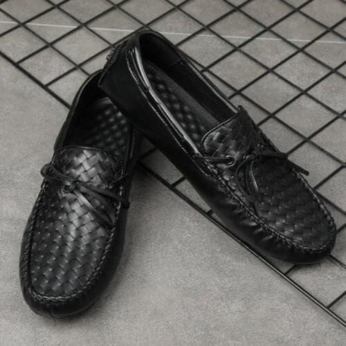 Genuine Leather Men Loafers Dress Shoes Male Boat Shoe Casual Shoes High Quality Driving Flats Luxury Man Party Wedding Footwear