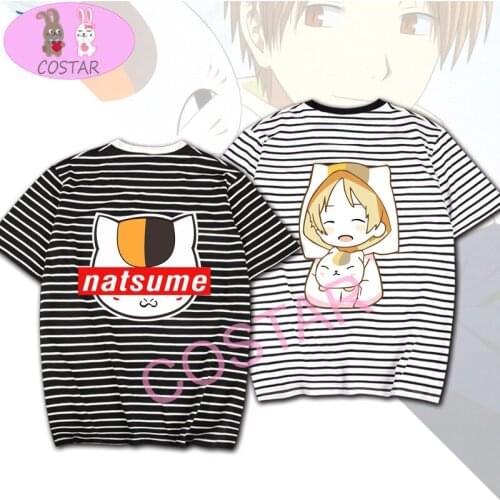 COSTAR Anime Natsume Master Cat Madara Printed Soft Wearing Fashion T-shirt Harajuku Unisex Tees