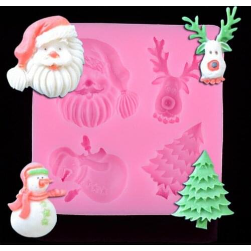Limited Hot Sale Fda Fondant Cake Decorating Tools Christmas Styling Diy Fondant Cake Baking Mold Liquid Decorating Tools