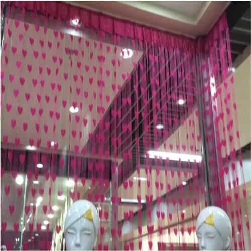 2pcs window curtains for living room bedroom Hotel Decoration Sheer curtains Heart shaped wedding decoration