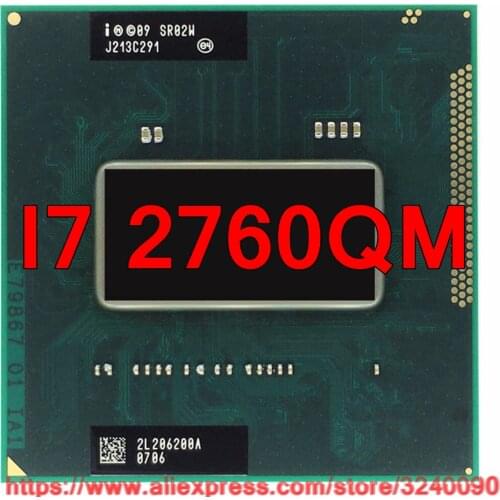 Original lntel Core I7 2760QM SR02W CPU (6M Cache/2.4GHz-3.5GHz/Quad-Core) i7-2760qm Laptop processor free shipping