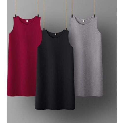 Spring summer Woman Cotton Soft Tank Dress Casual Satin Sexy Camisole Elastic Female Home Beach Dresses