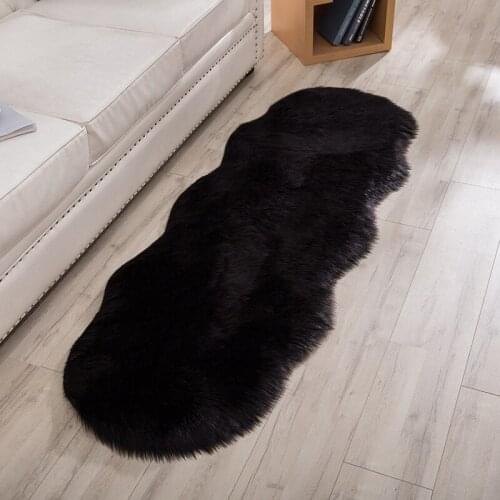 Plush Floor Rugs Carpet Living Room Kids Room Faux Fur Area Rug Solid Fluffy Soft Shaggy Carpet Artificial Sheepskin Hairy Mats