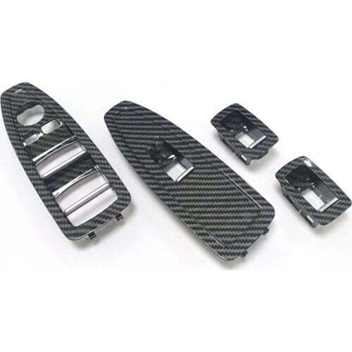 Suitable for bmw 3 4 series f30 f32 left rudder and right rudder window lift switch carbon fiber window lift switch 4pcs