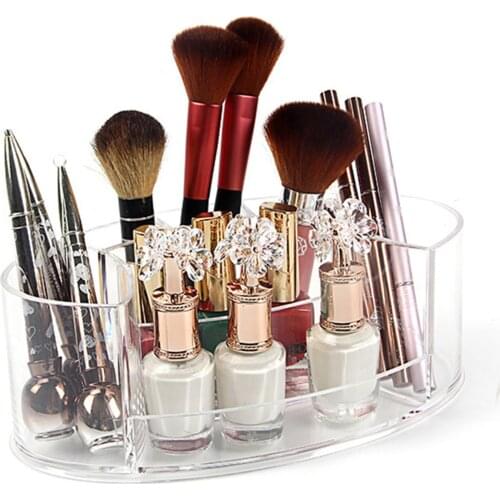 Clear Acrylic Makeup Organizer Storage Box Lipstick Nail Polish Display Stand Holder Cosmetic Display Case Jewelry Organizer Box
