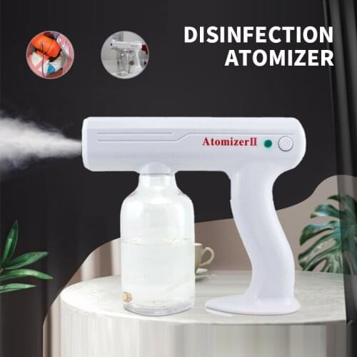 800ML Handheld Nano Atomization Sanitizer Sprayer Blue Light RechargeableWater Spray Gun Home Disinfection Machine Atomizer