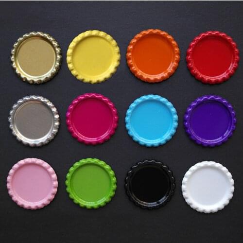 Mix Colors Double Side Colored Flattened Bottle Caps Without Holes For Jewerly Accessories Diy Crafts Beer Crown Caps 8 Colors