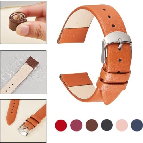 Watchbands Genuine Leather Watch Band Straps Watch Accessories Women Men Belt Band 14mm 16mm 18mm 20mm 22mm