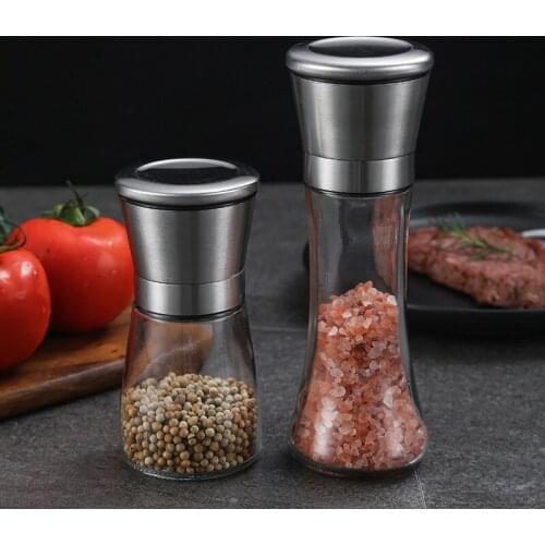 Manual Pepper Grinder, Pepper Powder Grinder, Sea Salt Particle Grinder, Stainless Steel Seasoning Bottle, Kitchen Supplies