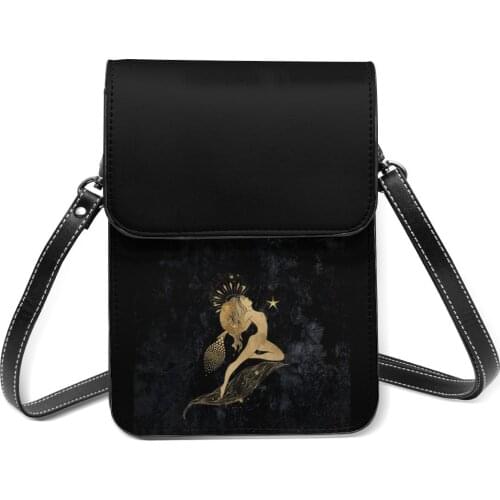 Zodiac Shoulder Bag Outdoor Leather Mobile Phone Bag Student Gift Reusable Bags