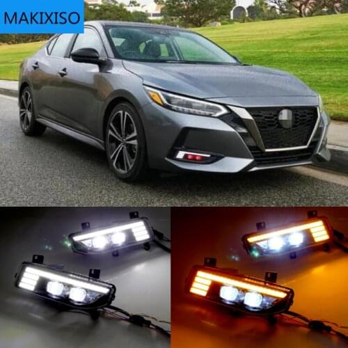 LED DRL Daytime Running Lights Fog Lights Turn Signal Lamp for Nissan X-Trail Rogue Qashqai Kicks Sylphy Sentra 2017-20