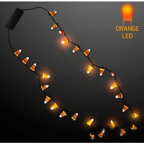 Spooky three light-up modes 8LED sweet candy lights 35inches(89cm) long holloween festival lightings decorative necklace jewelry