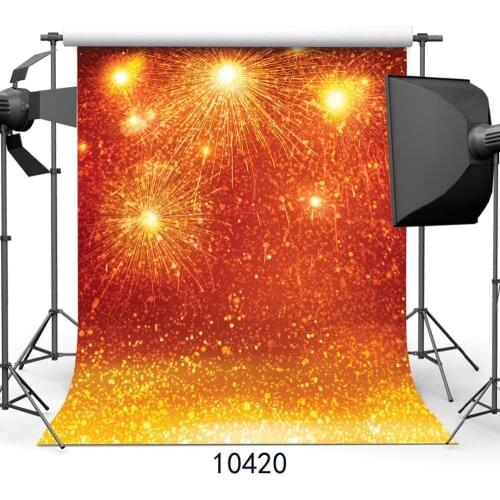 Blooming Fireworks Bokeh Photographic Backgrounds Vinyl 3D New Year Party Celebrating Photography Backdrops for Photo Studio