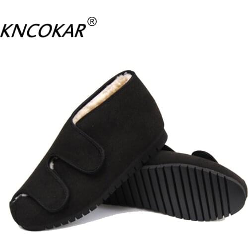 Diabetic foot shoes postoperative rehabilitation Womens shoes warm pure wool inner size 36-41