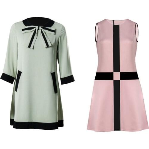 The Queens Gambit Cosplay Costume for Women TV Heroine Beth Harmon Dresses Lovely Cross Retro Beth Lady One-piece Dress