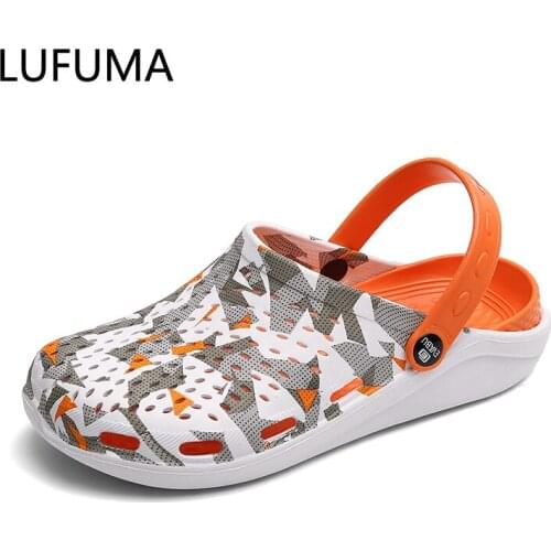 2020 Summer Womens Sandals Breathable Beach Men Aqua Shoes Outdoor Wading Hollow-out Clogs Lightweight Swimming Slipper