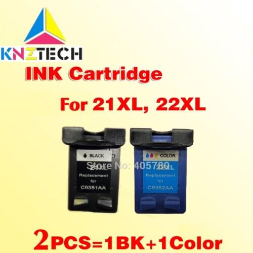 2x ink cartridges compatible for hp21 21xl for 21 22 22xl Dsekjet D1360/D1460/D2360/D2460/3920/3940/F370/F380/F2120
