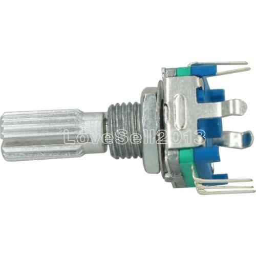 5PCS Plum handle 20mm rotary encoder coding switch / EC11 / digital potentiometer with switch 5 Pin