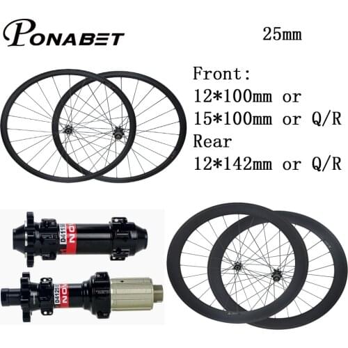 700C carbon wheels 25mm width U shape 38mm/50mm/60mm/88mm Clincher Tubular Tubeless Novatec Disc D411SB/D412SB straight hub