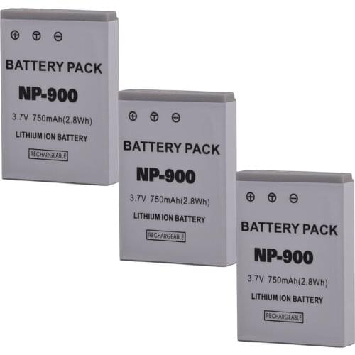 Batmax 3pcs 750mAh NP-900 NP900 NP 900 Rechargeable Battery for KONICA MINOLTA DiMAGE E40 E50 ACER CS 6531-N CS-5530 AOSTA DA