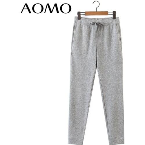 Женские трикотажные брюки AOMO China At AliExpress