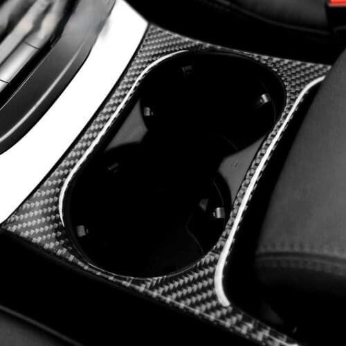 Mutips car water cup holder panel cover trim carbon fiber sticker decoration For Audi Q5 2010-2018 SQ5 2013-2017 8r Accessories