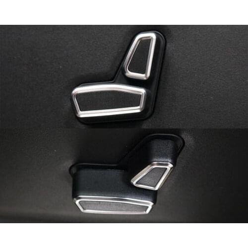 BBQ@FUKA 4pcs ABS Car Seat Adjust Button Decorative Cover Trim For Jeep Grand Cherokee 2011-2015
