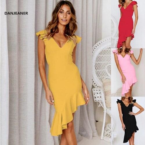 Деловые летние платья DANJEANER China At AliExpress