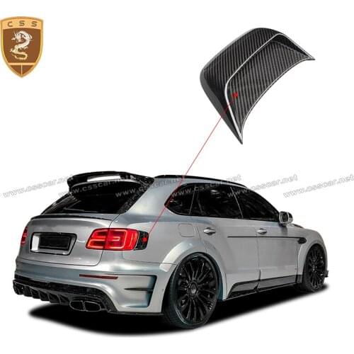 Hot Carbon fiber Rear Taillight Decorative Panel For Bentley Bentayga And small middle wing