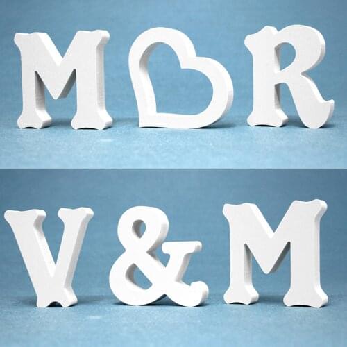 Thicknes 12mm Wedding Decoration wood Wooden Letter English Alphabet DIY Name Design & ONE crown Form SWEET HOME of LOVE FAMIly