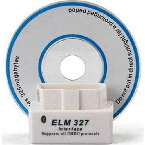 Super Mini ELM327 V2.1 PIC18F25K80 Chip OBD2 Diagnostic Scanner Elm Bluetooth OBDII Adapter Auto Diagnostic Tool / White / Blue