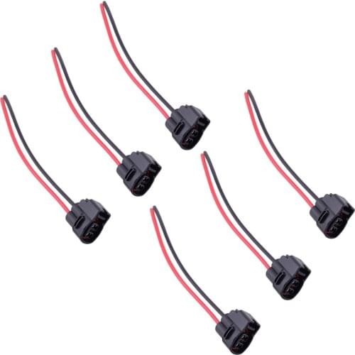 DWCX Car 6pcs Coil Connector Pigtail Plug Harness 90980-11246 Fit For Toyota 4Runner Camry Celica MR2 Lexus LS400 SC400