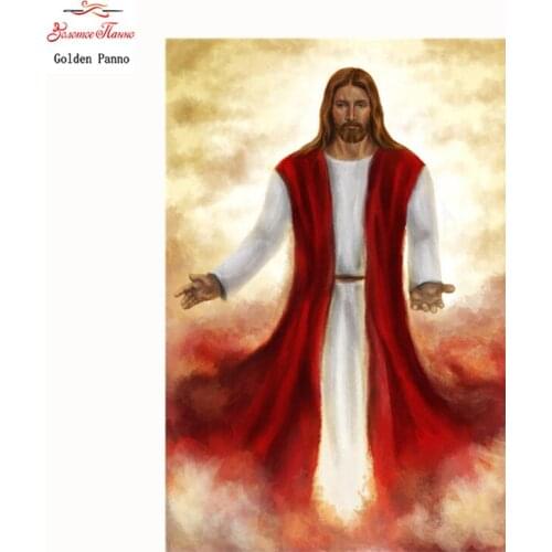 Golden Panno Newest Religion DIY Diamond Painting Rhinestones Cross Stitch 5D Diamond Embroidery Patternsaic Picture home decor8