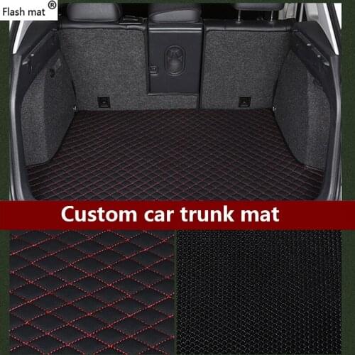 Flash mat leather Car Trunk Mats for Porsche all models 911 panamera cayman cayenne car accessories custom cargo liner
