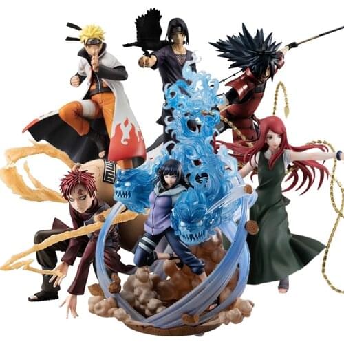 Megahouse NARUTO Uchiha Sasuke Hatake Kakashi Uzumaki Naruto Haruno Sakura Model Action Anime Figure Toys Collection For Kids