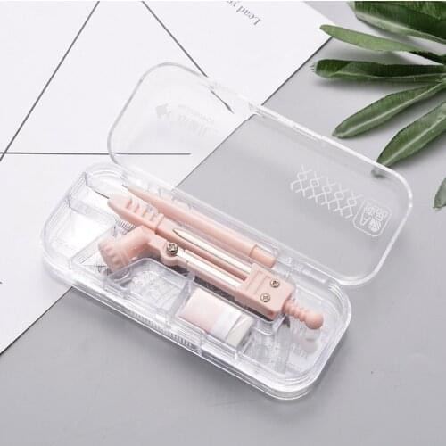 Math Drawing Compasses Set Pencil Eraser Students Compass Ruler Protractor Geometry Drafting School Office Stationery