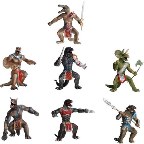 Model Figure Toys Dinosaur Soldier Warrior Plastic Kids Gift Decor