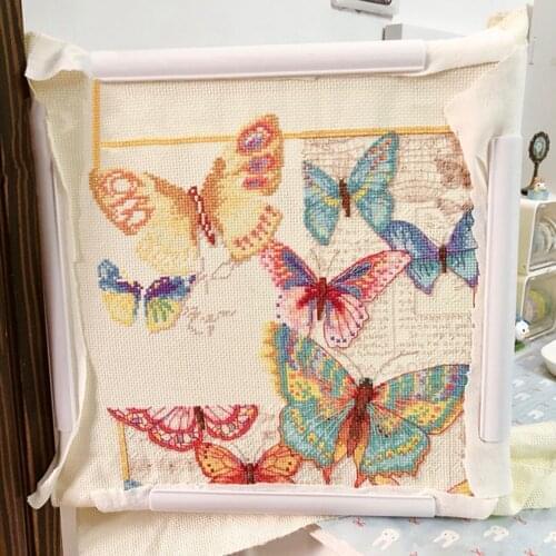 Rectangle Plastic Tapestry Scroll Embroidery Silk-painting Frame Cross Stitch DIY Craft Sewing Quilting Silk-painting Hoop Tool