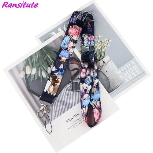 Ransitute R1738 Anime Keychain Tags Strap Neck Lanyards For Keys ID Card Pass Gym Mobile Phone USB Badge Holder DIY Hang Rope