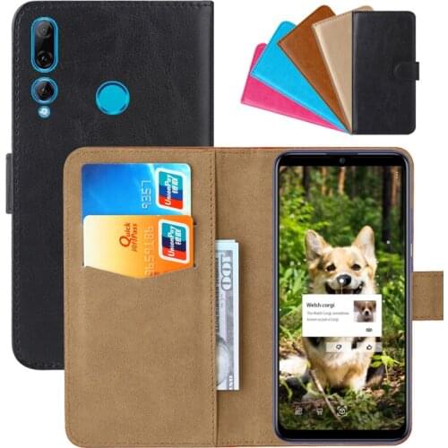 Luxury Wallet Case For Huawei P smart+ 2019 PU Leather Retro Flip Cover Magnetic Fashion Cases Strap