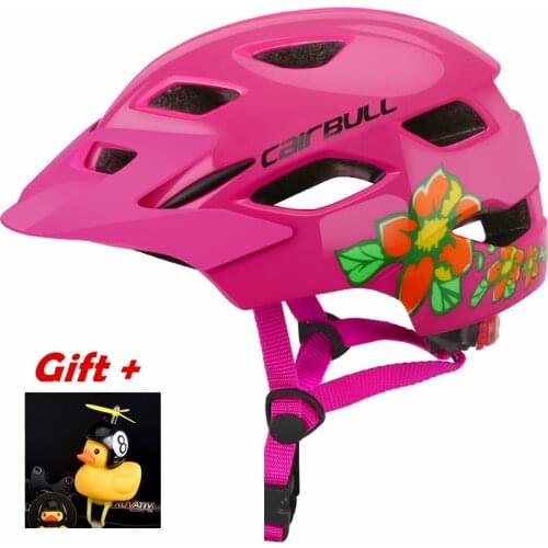 Cartoon Boy Girl Outdoor Bike Helmet High Density Children Sport Safety Cap with Tail Light MTB Cycling Skating Bicycle Helmets
