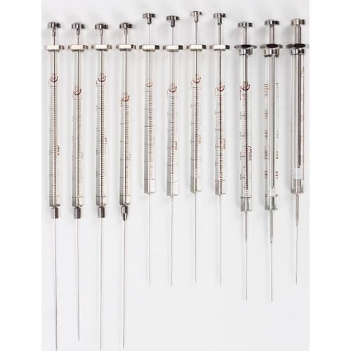 For Gas 0.5 1 5 10 25 50 100 250 500 1000ul Microliter Syringe Gas Chromatographic Injector With Sharp Tip