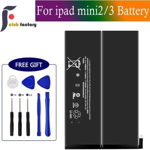 Club factory Replacement Battery for iPad Mini 2/Mini 3, Repair Tools Kit, 0 Cycle 6471mAh Li-ion Replacement Battery