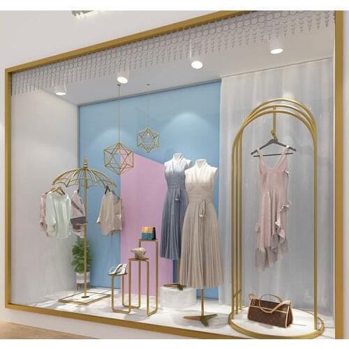 Clothing store window display rack womens decorative shoe bag rack display stand