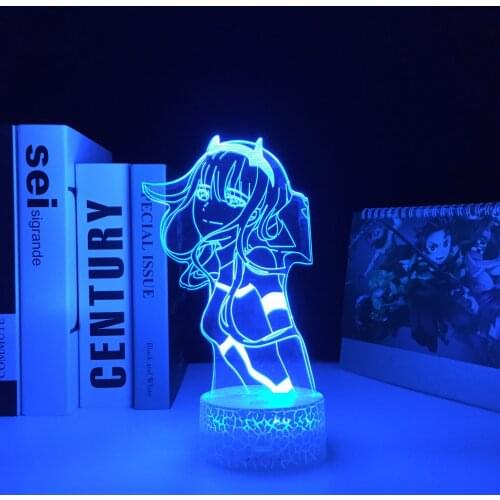 Anime Darling In The Franxx LED White Base Light for Child Bedroom Decor Night Light Birthday Gift Room Acrylic 3D Table Lamp