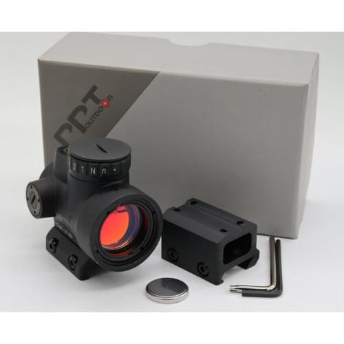 Tactical trijicon MRO style 1x red dot sight scope with high and Low picatinny rail mount base hunting shooting