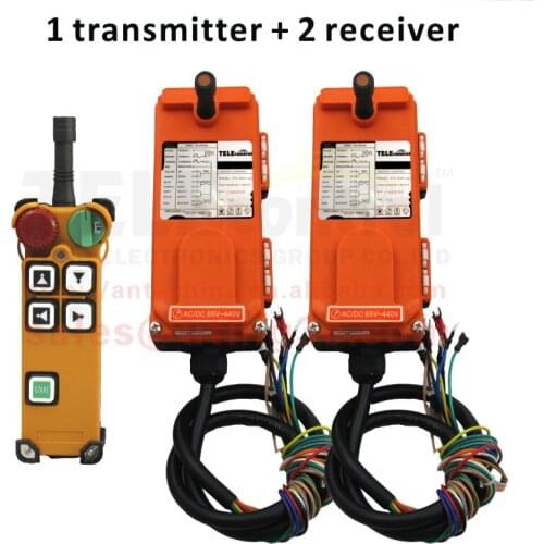 TELEcontrol Industrial Crane Remote Control 4 channels 2 speed CE FCC F21-4D two receiver